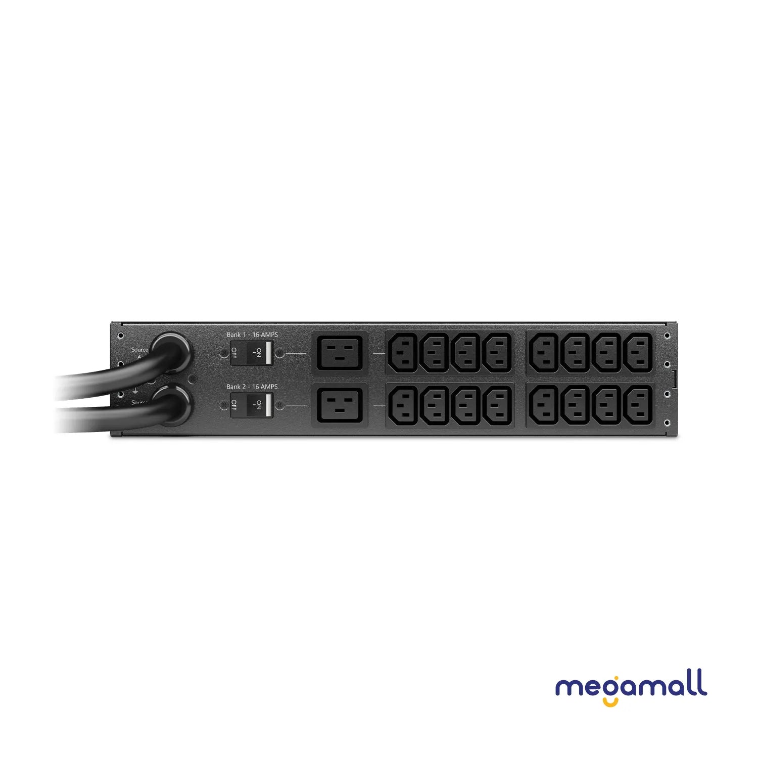 AP4423A - APC NetShelter Rack Automatic Transfer Switch, 1U, 16A, 230V, 2 C20 IN, 8 C13, 1 C19 OUT, 50/60Hz