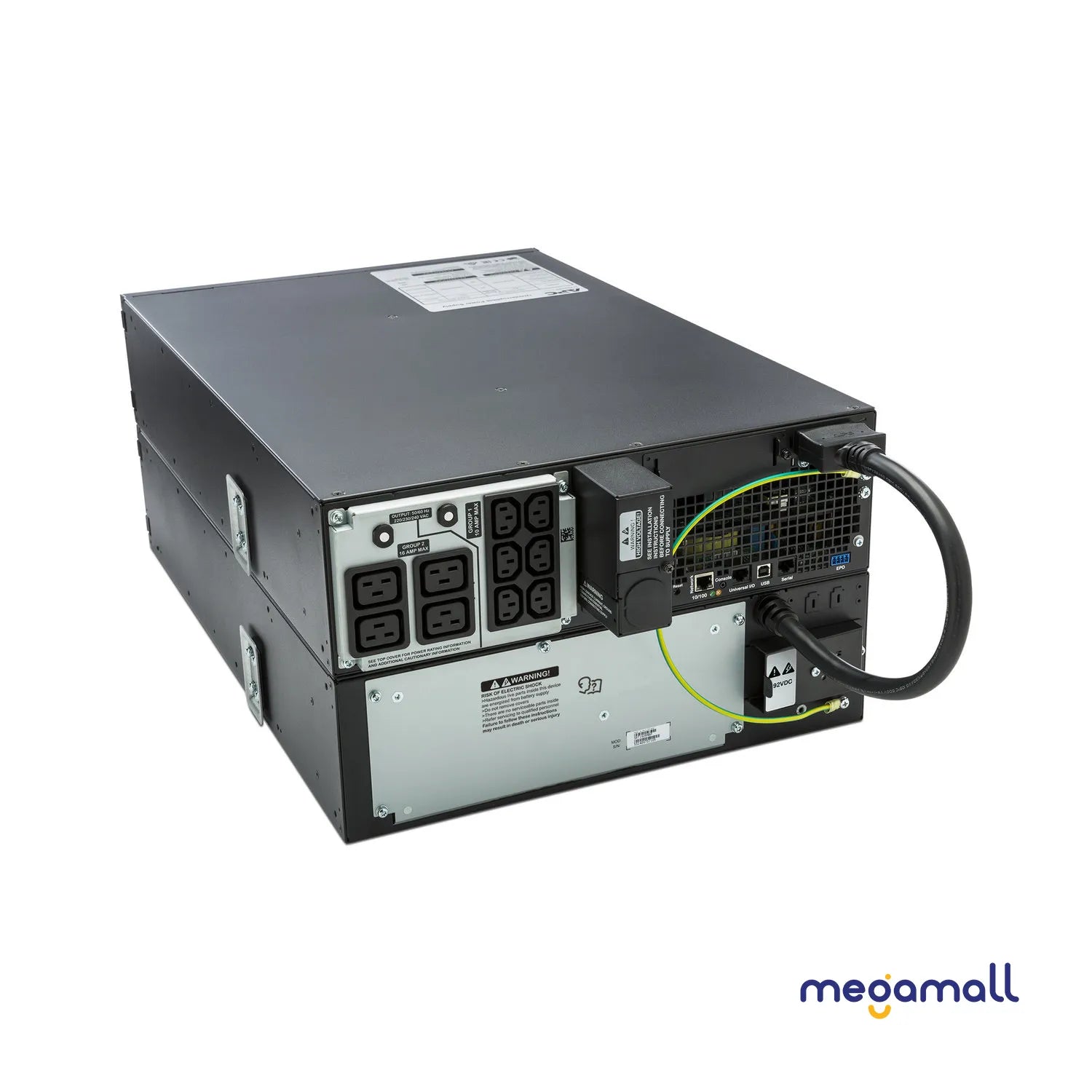 SRT5KRMXLI - APC Smart-UPS On-Line, 5kVA, Rackmount 3U, 230V, 6x C13+4x C19 IEC outlets, Network Card+SmartSlot, Extended runtime, W/ rail kit