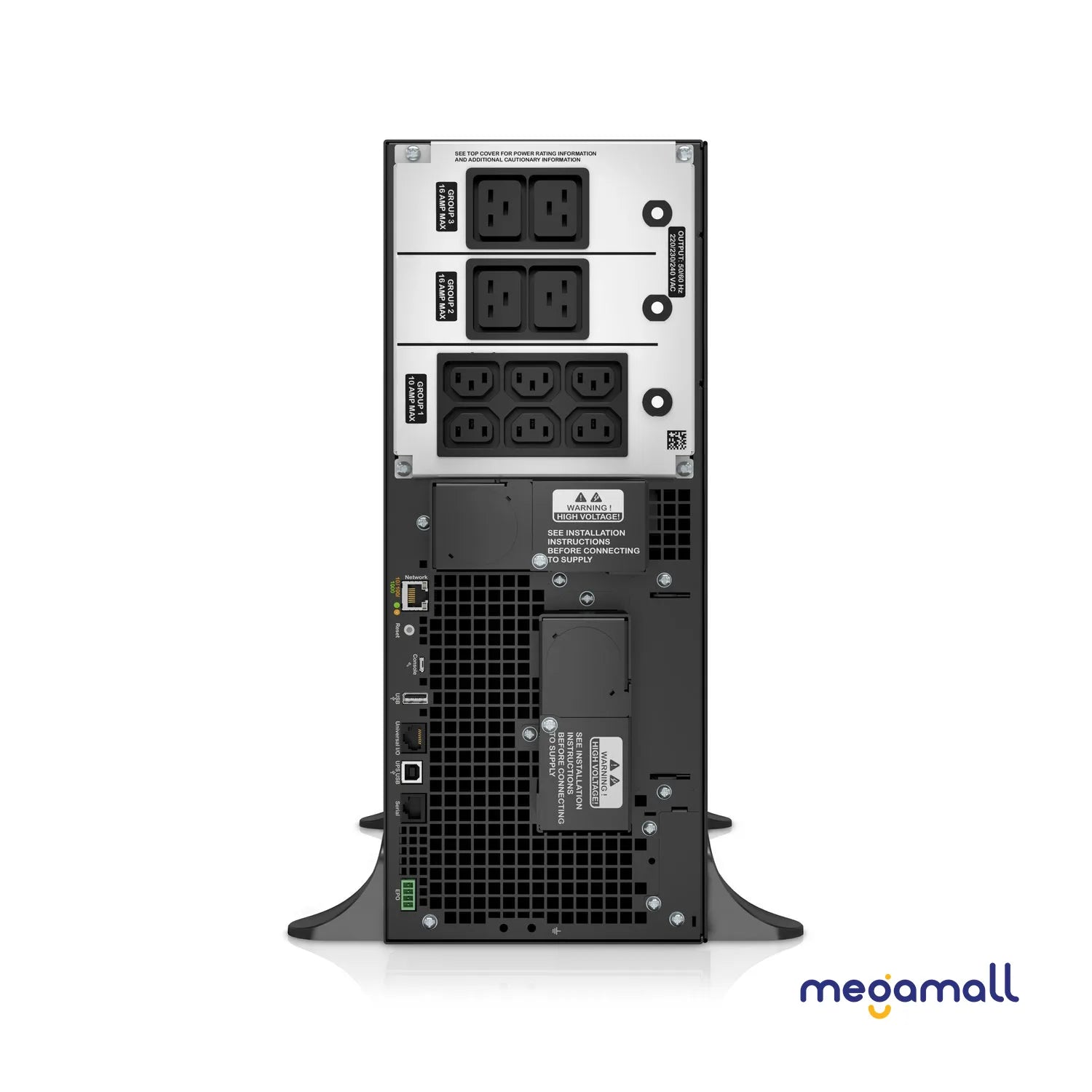 SRT6KXLI - APC Smart-UPS On-Line, 6kVA/6kW, Tower, 230V, 6x C13+4x C19 IEC outlets, Network Card+SmartSlot, Extended runtime, W/O rail kit
