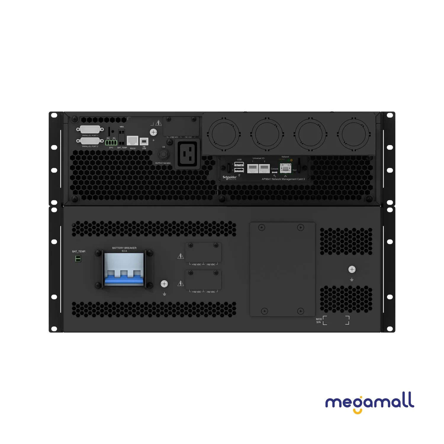SRTG20KXLI - APC Smart-UPS On-Line, 20kVA/20kW, Rack/Tower, 230V/380V...415V, Hard wire 5-wire(3P+N+E)+3-wire(1P+N+E), Network Card, W/O rail kit
