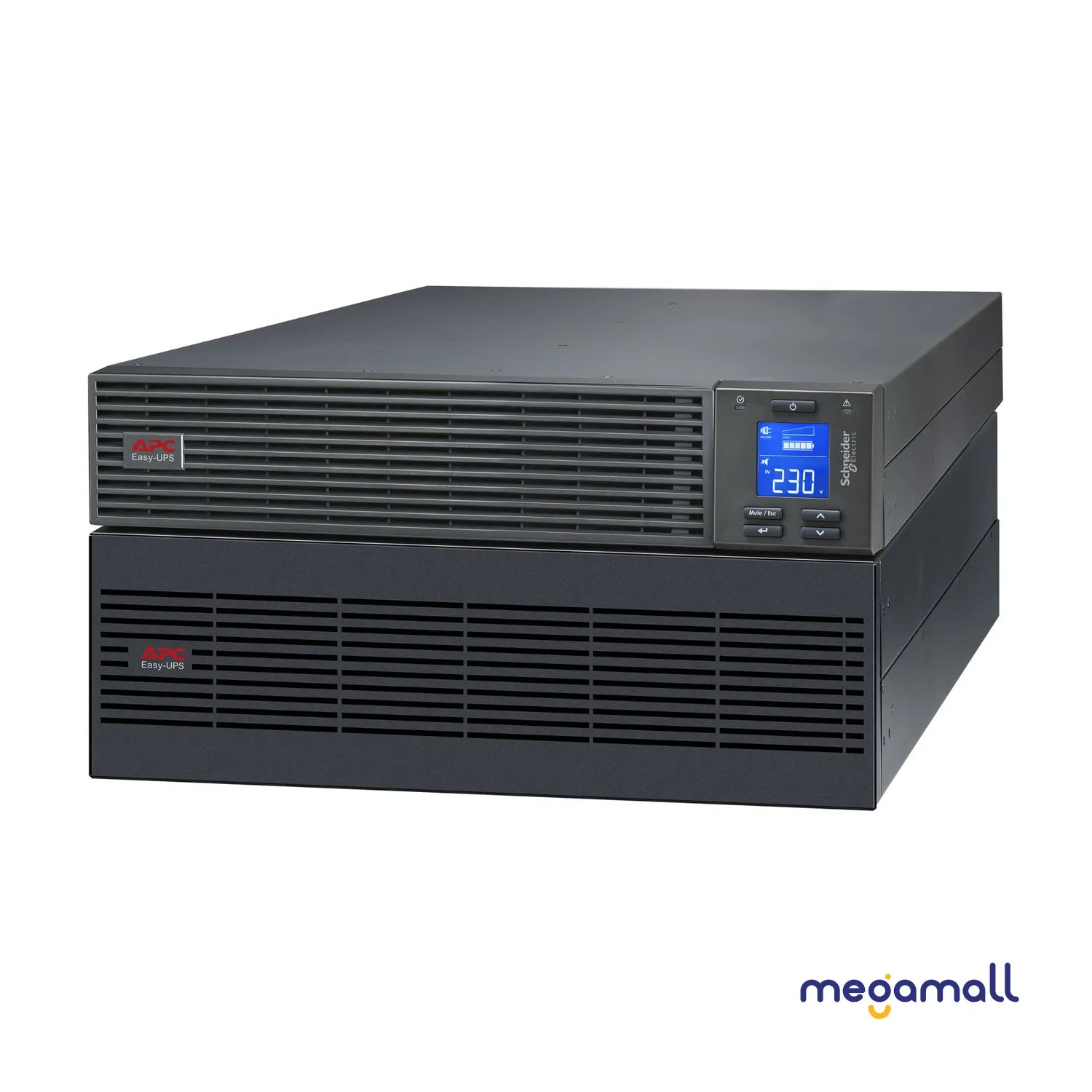 SRV6KRILRK - APC Easy UPS On-Line, 6kVA/6kW, Rackmount 5U, 230V, Hard wire 3-wire(P+N+E) outlet, Intelligent Card Slot, LCD, Extended Runtime, W/ rail kit