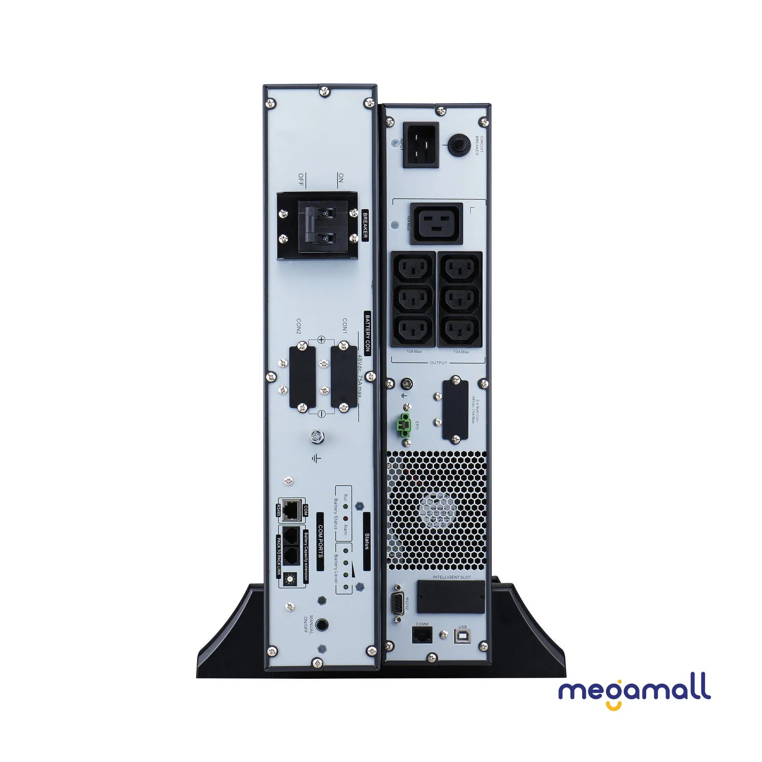 SRVL3KRILRK - APC Easy UPS On-Line, 3kVA/2400W, Rackmount 4U, 230V, 6x IEC C13 + 1x IEC C19 outlets, Intelligent Card Slot, LCD, Extended Runtime, W/ rail kit