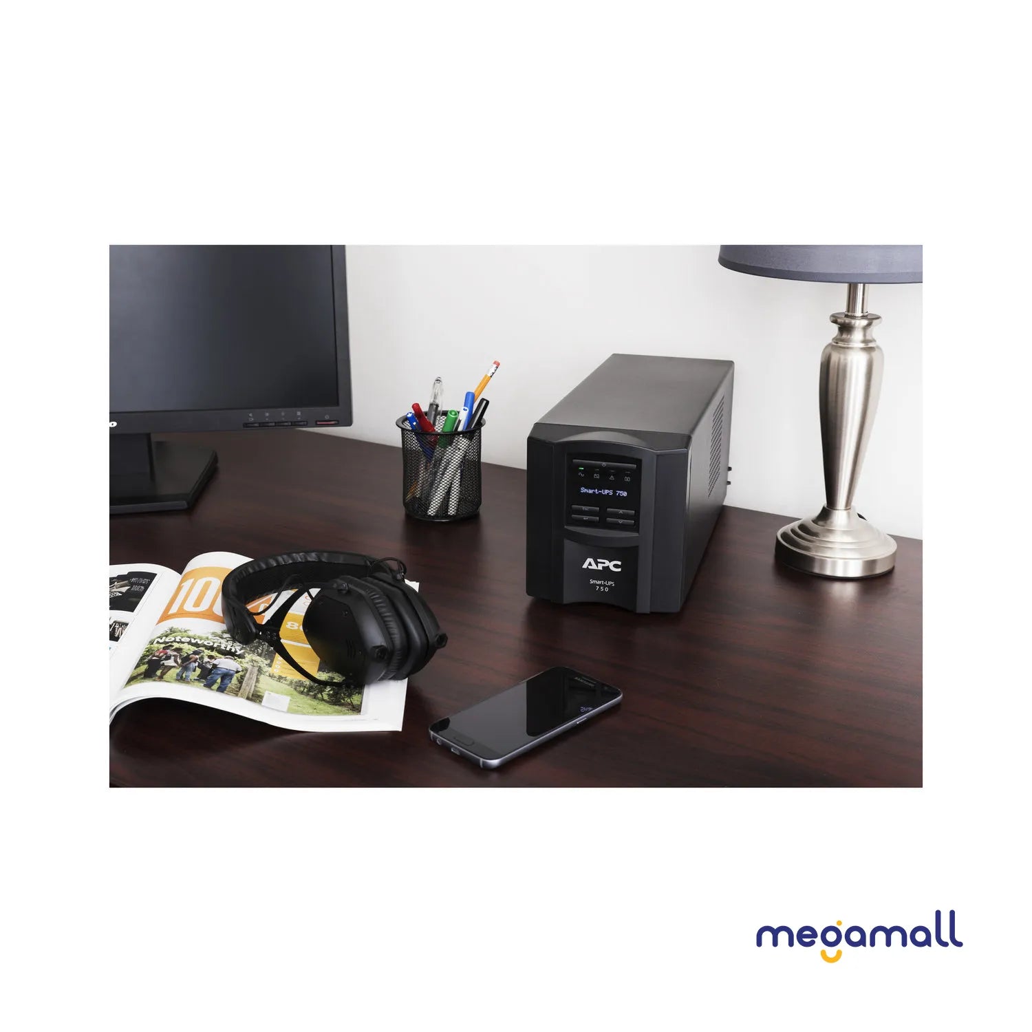 SMT750IC - APC Smart-UPS, Line Interactive, 750VA, Tower, 230V, 6x IEC C13 outlets, SmartConnect Port+SmartSlot, AVR, LCD