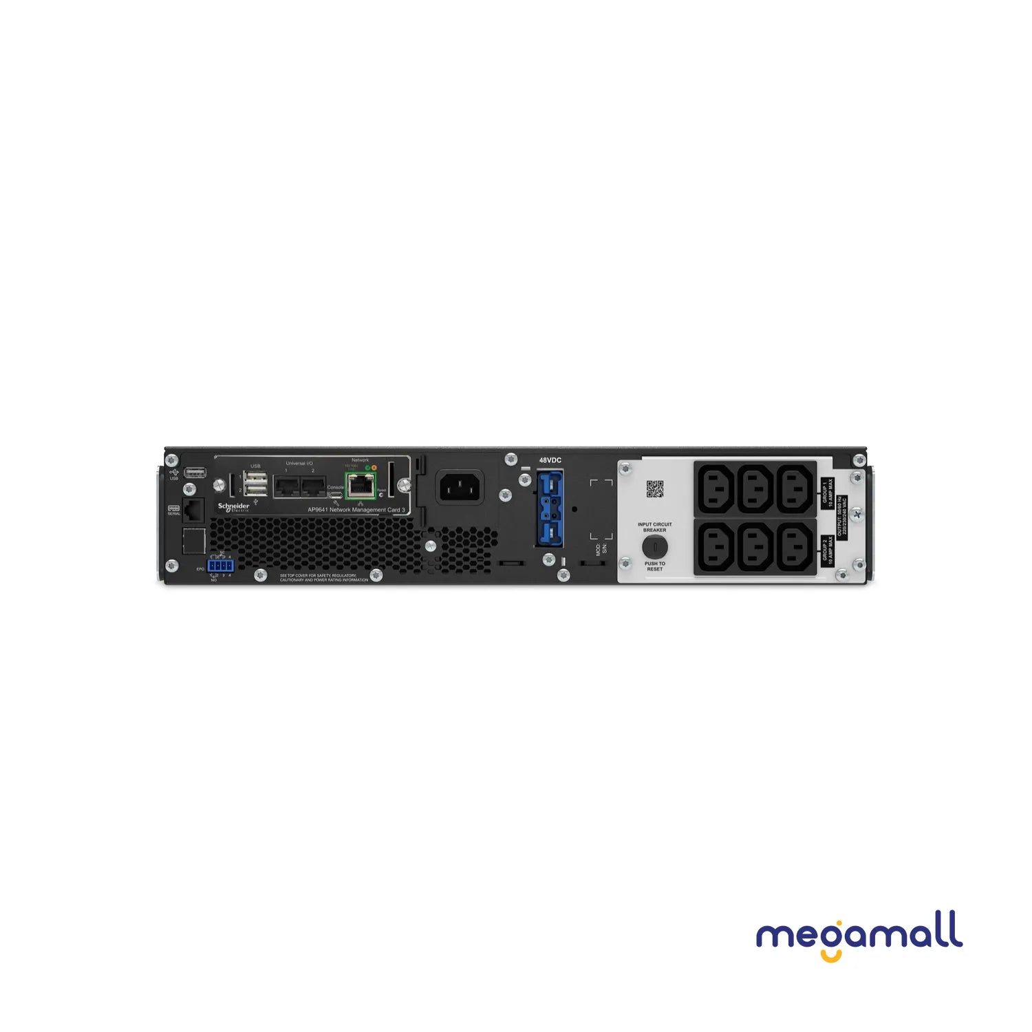 SRT1000RMXLI - APC Smart-UPS On-Line, 1000VA/1000W, Rackmount 2U, 230V, 6x C13 IEC outlets, SmartSlot, Extended runtime, W/ rail kit