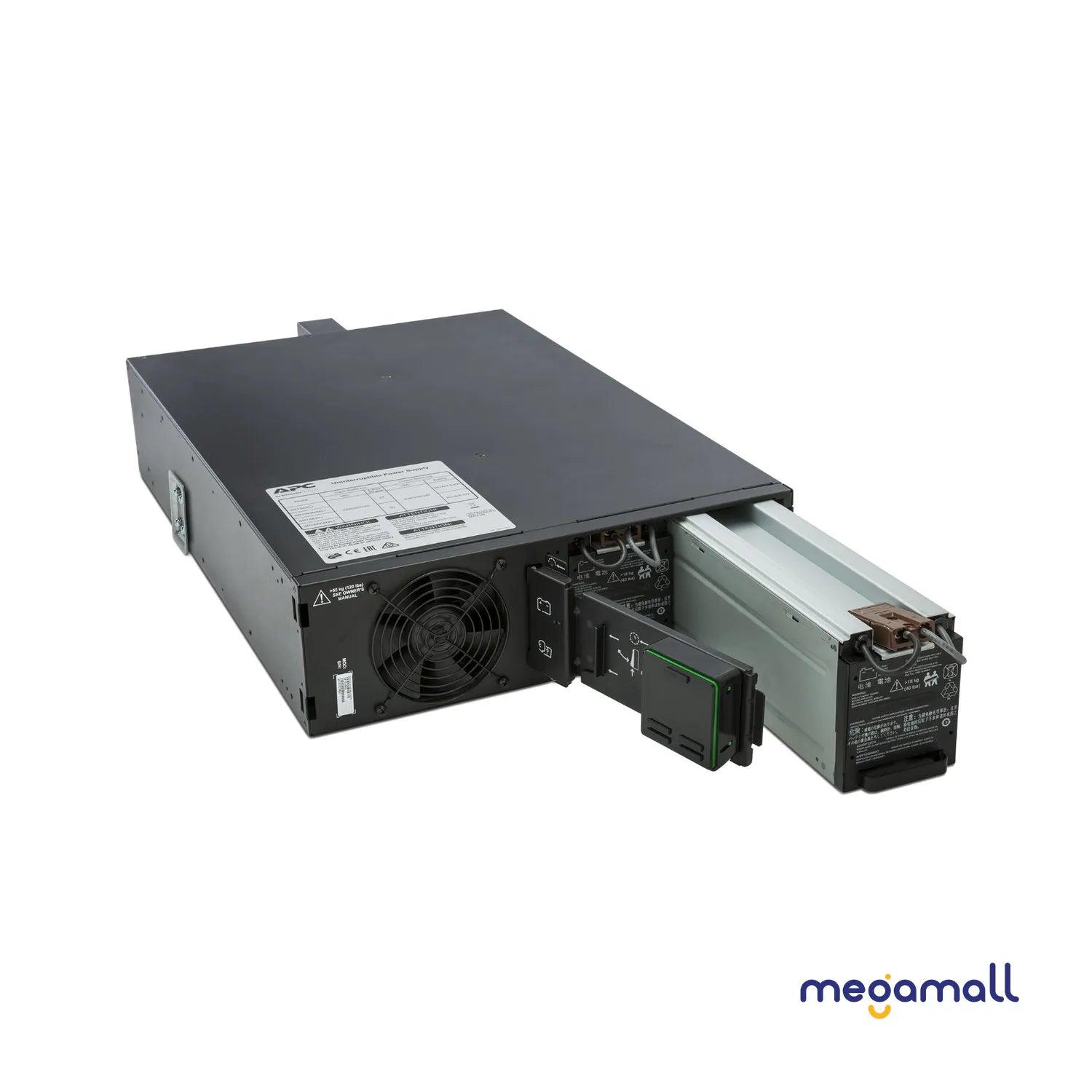 SRT5KRMXLI - APC Smart-UPS On-Line, 5kVA, Rackmount 3U, 230V, 6x C13+4x C19 IEC outlets, Network Card+SmartSlot, Extended runtime, W/ rail kit