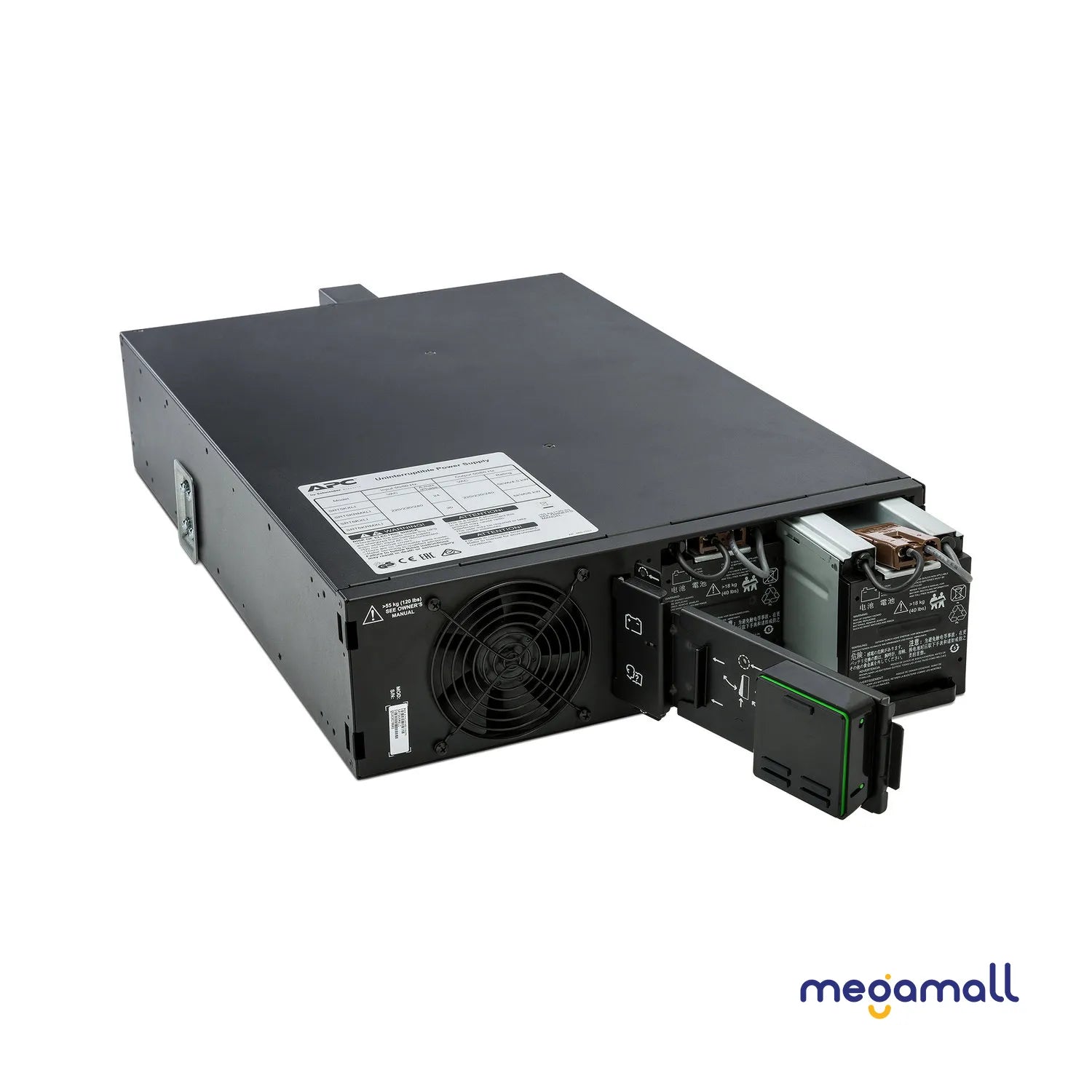 SRT5KRMXLI - APC Smart-UPS On-Line, 5kVA, Rackmount 3U, 230V, 6x C13+4x C19 IEC outlets, Network Card+SmartSlot, Extended runtime, W/ rail kit