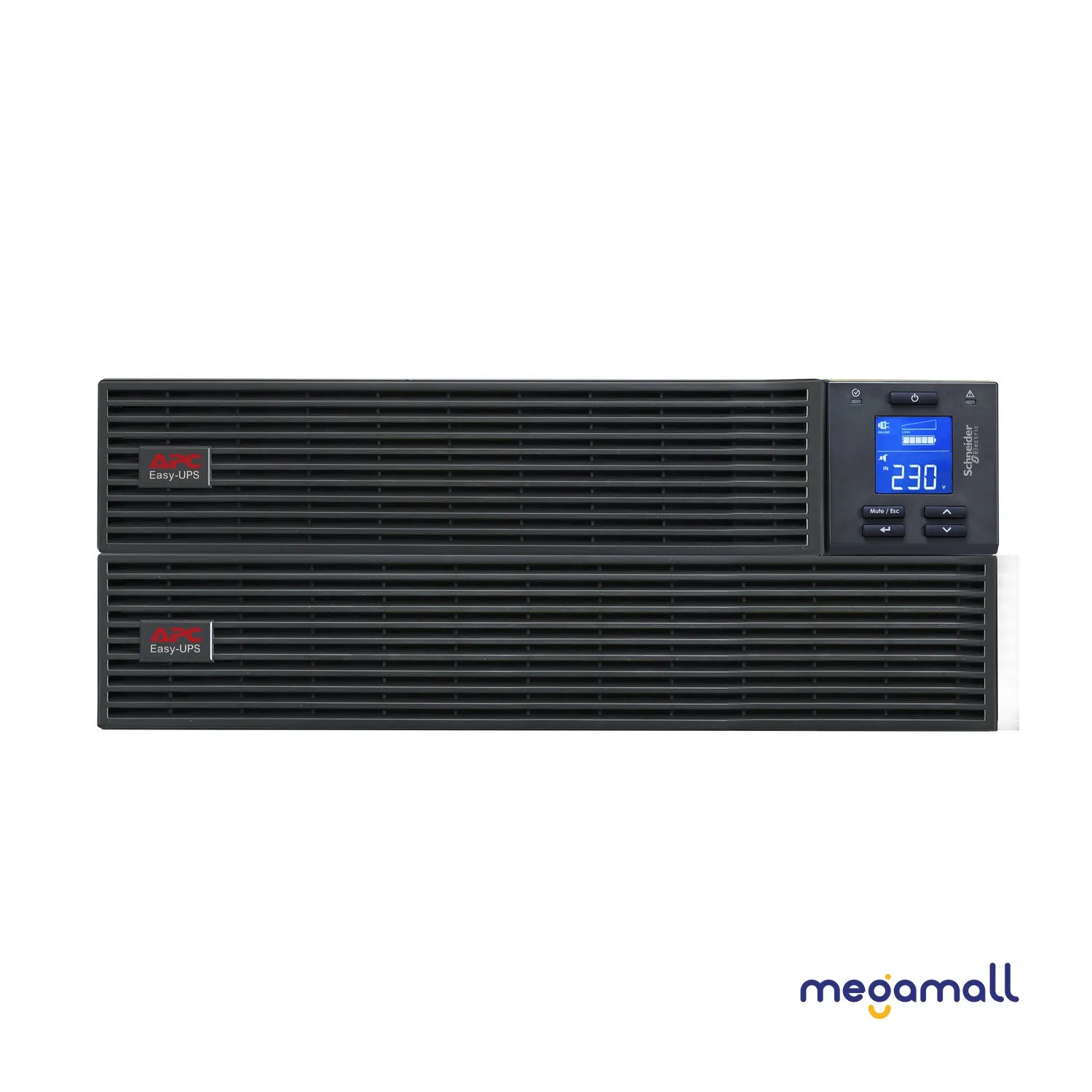 SRV10KRIRK - APC Easy UPS On-Line, 10kVA/10kW, Rackmount 4U, 230V, Hard wire 3-wire(1P+N+E) outlet, Intelligent Card Slot, LCD, W/ Rail Kit