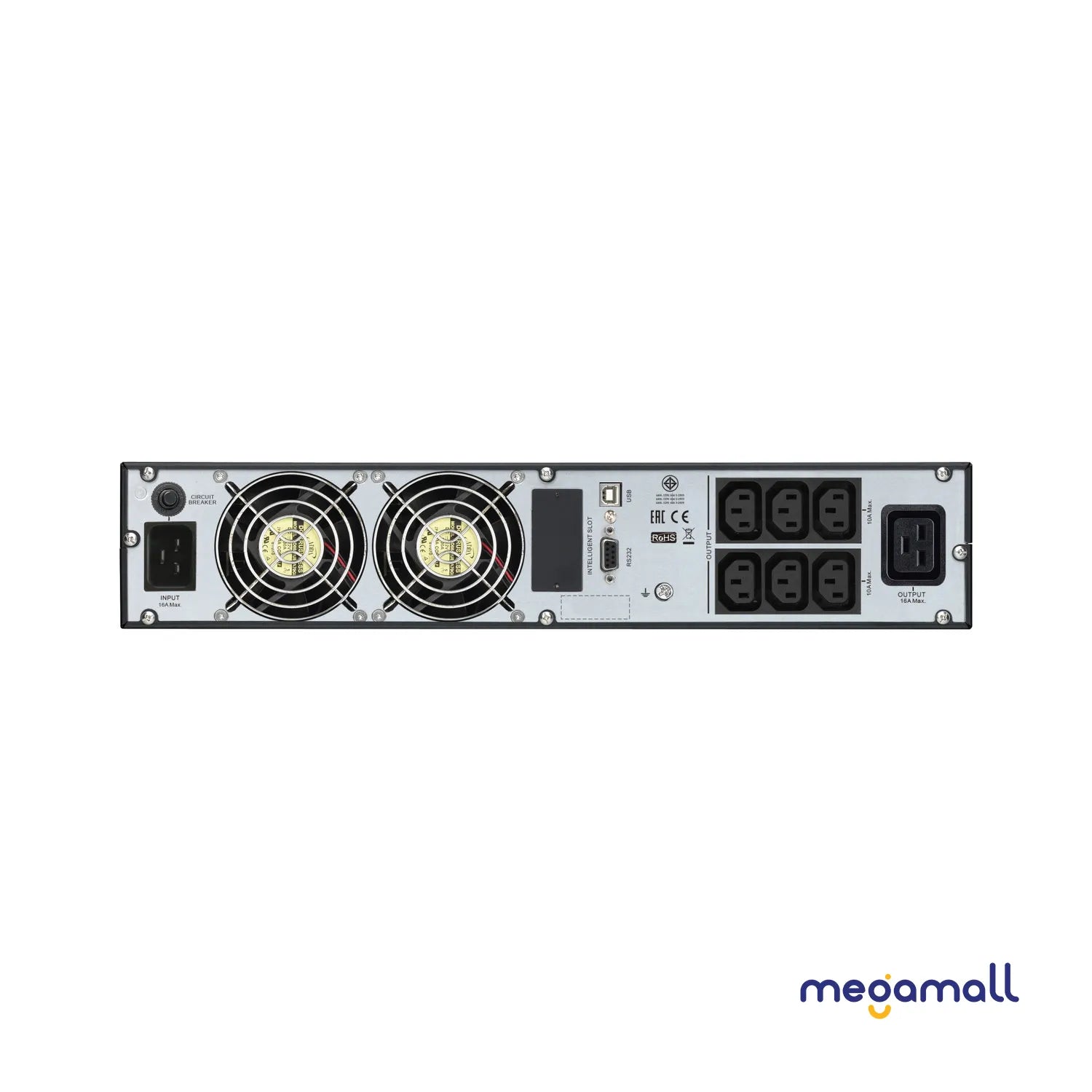 SRV3KRIRK - APC Easy UPS On-Line, 3kVA/2400W, Rackmount 2U, 230V, 6x IEC C13 + 1x IEC C19 outlets, Intelligent Card Slot, LCD, W/ rail kit