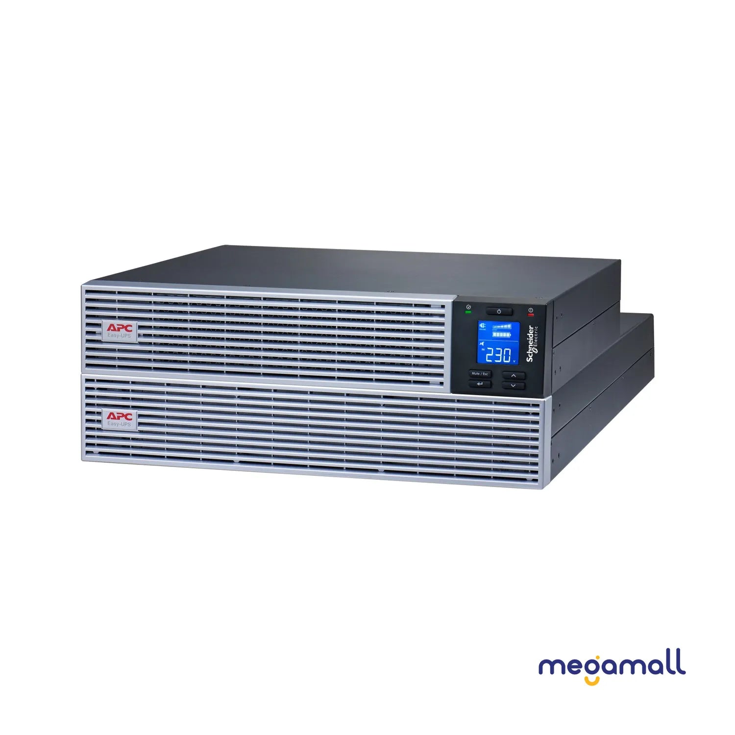 SRVL3KRILRK - APC Easy UPS On-Line, 3kVA/2400W, Rackmount 4U, 230V, 6x IEC C13 + 1x IEC C19 outlets, Intelligent Card Slot, LCD, Extended Runtime, W/ rail kit