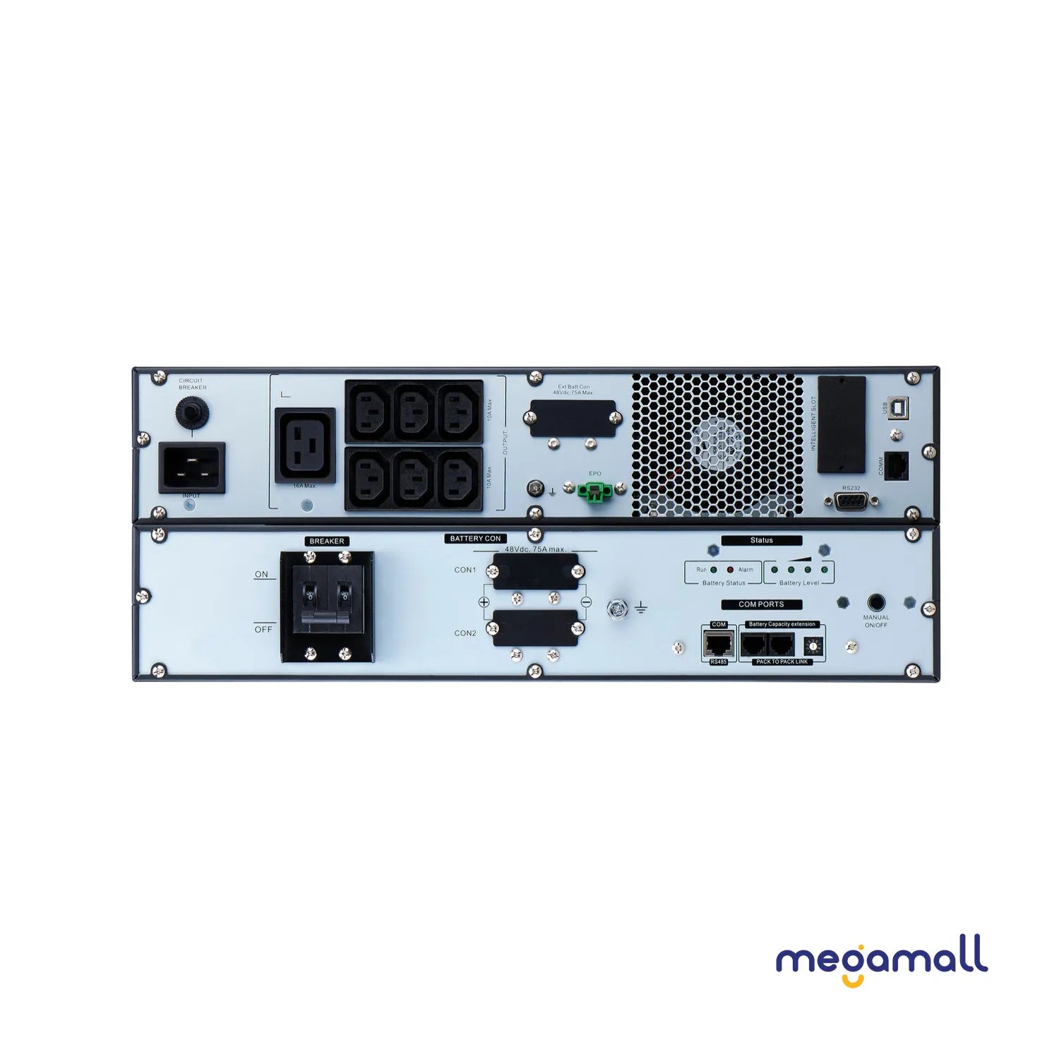 SRVL3KRILRK - APC Easy UPS On-Line, 3kVA/2400W, Rackmount 4U, 230V, 6x IEC C13 + 1x IEC C19 outlets, Intelligent Card Slot, LCD, Extended Runtime, W/ rail kit